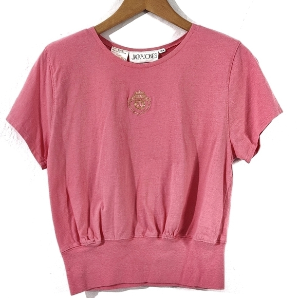 Vintage Jack and Jones Barbie Pink Cropped Top - Picture 1 of 8